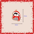 Colgante de pingüino navideño de aleación con gorro y bufanda rojos, altura 27mm - Pingüino