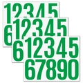 Dettaglio di adesivi numerici verdi da 3 pollici in vinile impermeabile per cassette postali - Numeri Verdi 0-9/Set da 3