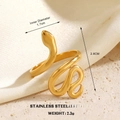 Elegant gold snake ring in stainless steel featuring a sleek wrap-around design for women - Gold Snake Ring 237