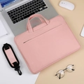 Rosa schlanke Laptop-Umhängetasche mit abnehmbarem Gurt für den Büroalltag - 608 Stil - Rosa / 15.6"