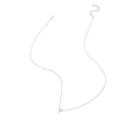 Minimalist silver chain necklace featuring a polished letter V alphabet pendant for women - Letter Y Style (XL2131【Y】)