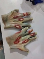 Guantes de manos de zombi con heridas realistas y uñas amarillas para cosplay de Halloween - Gloves / Guantes de zombi