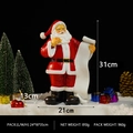 Standing Santa Claus resin statue with dimensions 31cm height in festive red and white suit - Santa Claus Writing Blessings