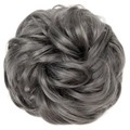 Messy bun hair piece in ash grey synthetic fiber for voluminous hair styling - 171# Ash Brown Grey