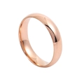 Polished rose gold stainless steel 4mm band ring for women in a minimalist style - US 5 / 4mm / Rose Gold
