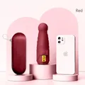 Portable wine red UPF50+ flat mini sun umbrella with compact storage case and phone size scale - Wine Red + Capsule Box