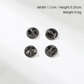 Detail of 4 pieces of gunmetal grey butterfly clutch pins with measurements 1.1x0.55cm - Metal Butterfly Clutch / Gun Black Butterfly Clutch