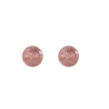 Roze aardbeienkwarts bolvormige oorknopjes van s925 zilver voor een zoete vrouwelijke stijl - 925 zilver / Roze (Met Plastic Achterkant)