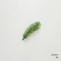 Single green artificial pine branch for DIY Christmas wreaths, size 14x3cm and 4g weight - 3D Large Single Pine Leaf