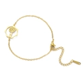 Golden stainless steel birth flower bracelet with elegant hollow daisy pendant for women - Daisy / Gold