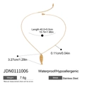 Collana con ciondolo a pesce in acciaio al titanio dorato con dimensioni e peso dettagliati - Stile Ciondolo Pesce d'Oro (JDN0111006)