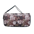 Vintage Geldbörse mit Totenkopf-Print in Braun, langer Reißverschluss und Handschlaufe - Camo Totenkopf Lang