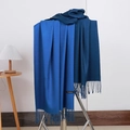 Soft cashmere tassel scarf in blue and dark blue shades with premium fabric detail - No.18 Royal Blue