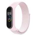 Pink nylon loop sports strap for smart fitness tracker with adjustable velcro closure - Pearl Pink