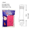 Pink durable household latex cleaning gloves in size S with hanging hook design - S / Pink