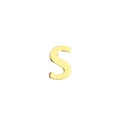 Polished 14K gold-plated stainless steel letter S pendant for DIY jewelry making - S