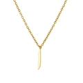 Minimalist gold bar pendant necklace in polished stainless steel for a sleek look - Arabic Letter 8
