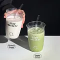 500ml Lot de 2 avec Pailles Ensemble Noir et Blanc
