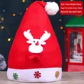 Kids glowing Christmas hat with plush reindeer figurine and snowflake sequins decoration - Patch Hat-Kids-Reindeer