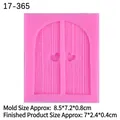 Roze siliconen vorm met dubbele boogdeuren en hartuitsparingen voor fondant - No.2-Roze