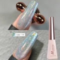 Light blue cat eye nail polish 11# with aurora glitter and diamond sparkle effect - Crushed Ice Cat Eye Gel 11# (Light Blue Aurora)