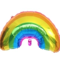 Rainbow shaped foil balloon with vibrant metallic colors for birthday party decoration - Rainbow Bridge Variant