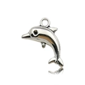 Ciondolo a forma di delfino in argento lucido per bracciali e collane fai-da-te - Argento Antico Delfino