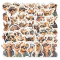 Cartoon farm and wild animal stickers with cool crowns and sunglasses for kids - Cool Animal Kings (YCK157) / 50 Sheets