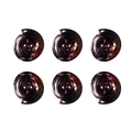 Deep bronze PVC spiral swirl hanging decorations in a set of six for festive party decor - Double Spiral/Pack of 6 / Glossy Coffee