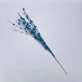 Close-up of blue glittered artificial berry stems for Christmas tree decorations - Lake Blue