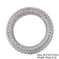 Zircon micro-pave copper round connector clasp for DIY jewelry making, 20mm diameter - Style 2: Copper Micro-set Zircon Connecting Buckle