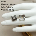 Details von 8mm silbernen Blumenperlen mit 1,5mm Loch für DIY Schmuckherstellung - Stil 4