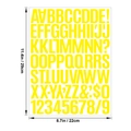Bright yellow vinyl letter stickers set with numbers and symbols for DIY craft projects - Yellow