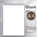 A4 spiral notebook with blank pages and top-bound PP cover featuring 80 sheets - Blank / A4 / Top-flip