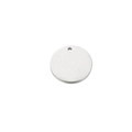 Colgante redondo de acero inoxidable plateado pulido de 2mm con orificio para joyas DIY - 15mm / Color Acero