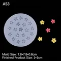 Cherry blossom silicone fondant mold with small pink and yellow decorative flower crafts - 2# Cherry Blossom / Clear