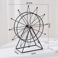 Vintage black metal Ferris wheel model 30cm height decorative tabletop ornament - Large (New) / Black