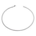 Sleek silver stainless steel omega snake chain necklace with secure lobster clasp - 4mm Small / Steel