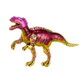 Charming dinosaur brooch in purple and gold enamel with sparkling pink rhinestones - Purple Gradient T-Rex (JBSW328)