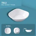 White 5-inch square melamine dipping dish for restaurants, size 12.5cm by 3cm - 5 Inch Square Plate