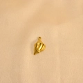 Minimalist golden conch sea shell charm made of stainless steel for DIY jewelry - Hollow Conch (22mm)