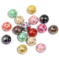 Perles colorées en acrylique avec motifs Père Noël et flocons pour création bijoux DIY - 16mm / Flocon de Neige de Noël (Mélange Aléatoire)