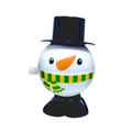 Wind-up snowman toy with black top hat and striped scarf for Christmas gifts - Wind-up 3 Series Christmas Snowman