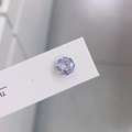 Octagon cut purple crystal earring stud with titanium steel screw back on card - Single Piece / AB Lavender