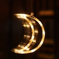 Hanging crescent moon LED light with warm white glow for Christmas room decoration - Moon