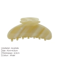 Elegant khaki acetate hair claw clip for women featuring a minimalist 9cm French design - Khaki