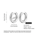 Chic silver titanium steel hoop earrings with 20mm outer diameter and polished finish - 5.0*10mm / Steel