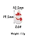 Christmas snowman alloy drip oil pendant charms for DIY earrings and jewelry 19.5x10.5mm - 26#Cowboy Snowman