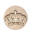 Solid brass wax seal stamp head with a vintage crown embossed design for wax sealing - Brass Head Crown 01