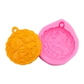 Round silicone hummingbird and floral mold for DIY aromatherapy wax tablets - Hummingbird Flower Relief Style